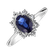 Prsten s diamanty a safírem Princess2
