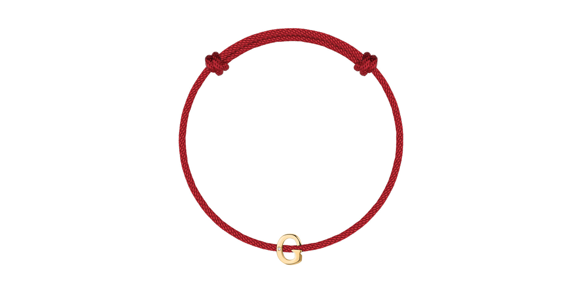 Diamantový náramek se šňůrkou Flat Line G