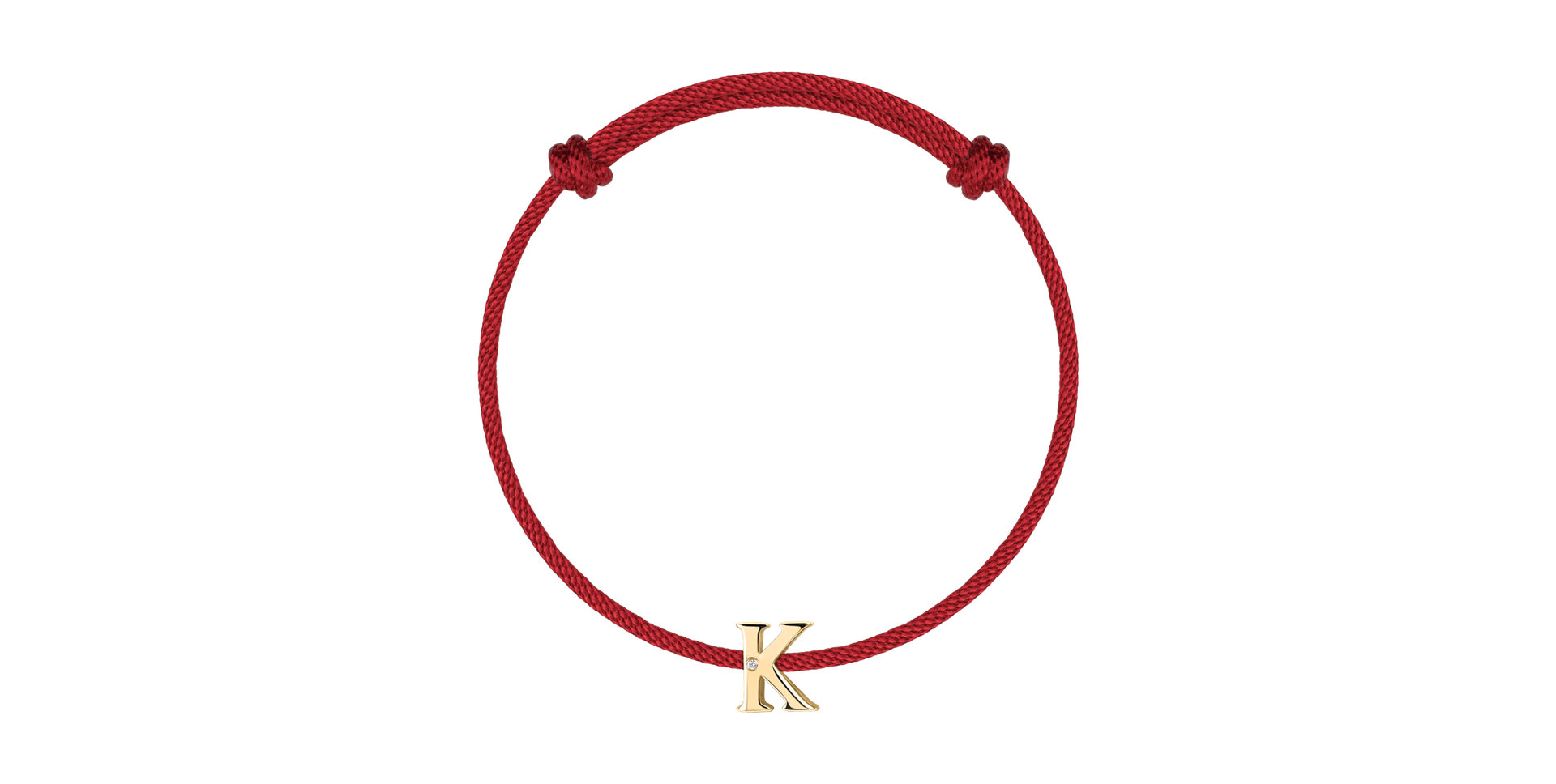 Diamantový náramek se šňůrkou Flat Line K