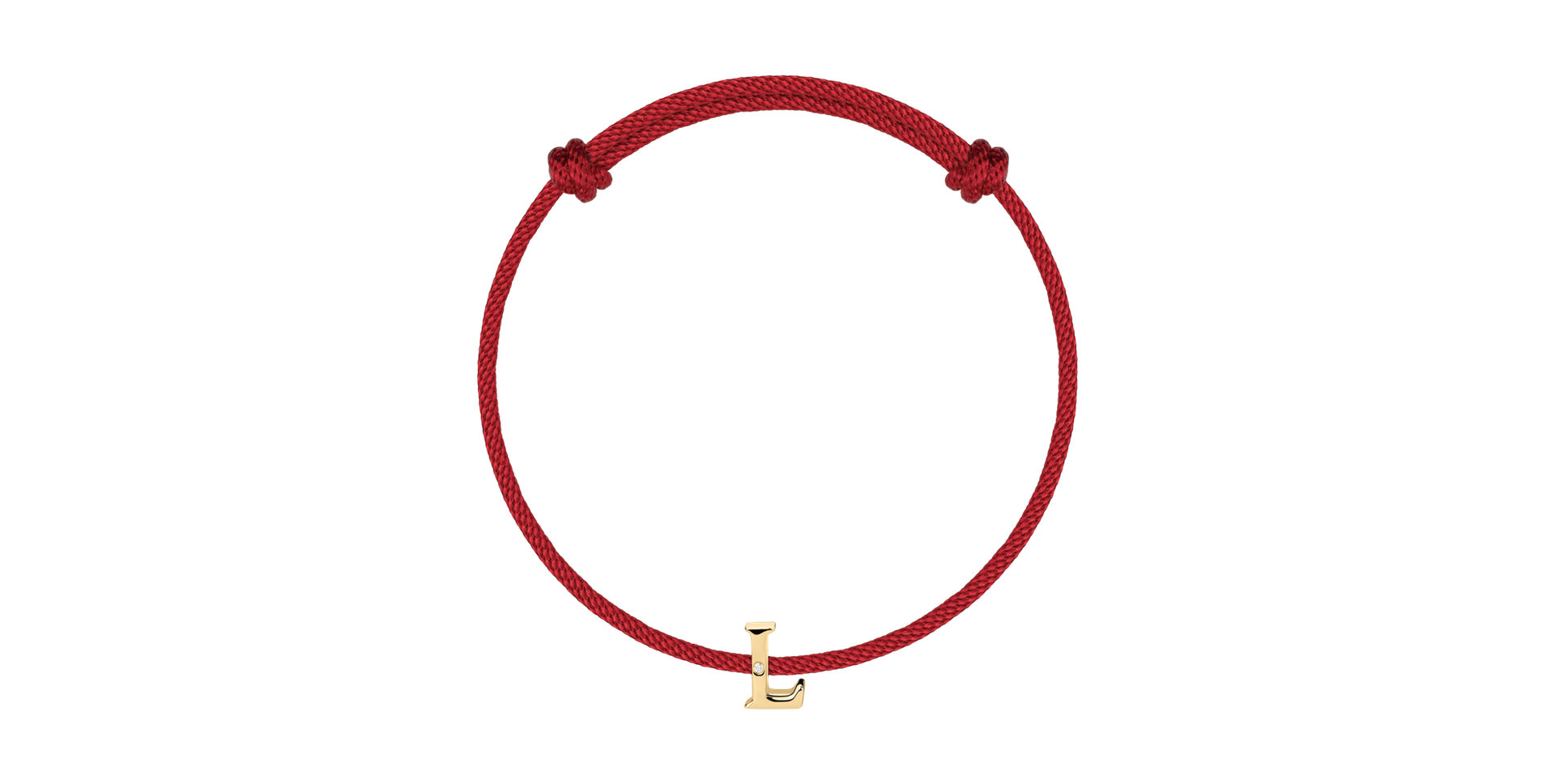 Diamantový náramek se šňůrkou Flat Line L