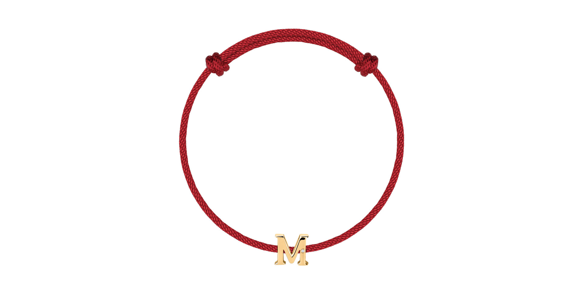 Diamantový náramek se šňůrkou Flat Line M