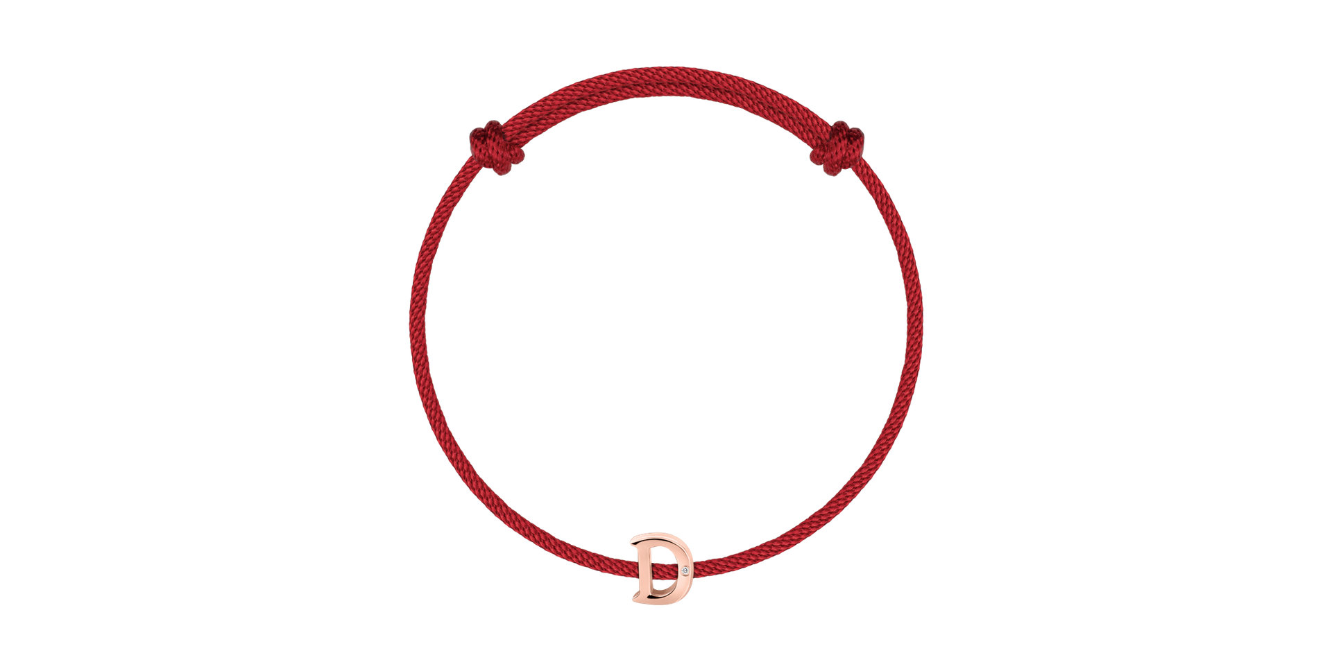 Diamantový náramek se šňůrkou Flat Line D