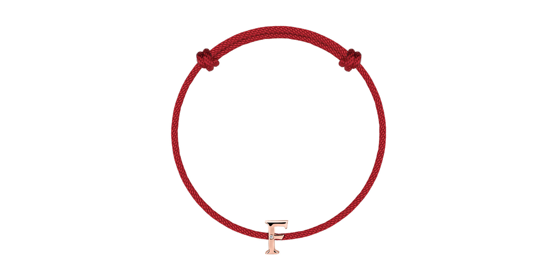 Diamantový náramek se šňůrkou Flat Line F