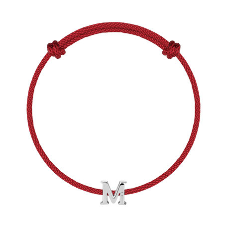 Náramek s diamantem a šňůrkou Flat Line M