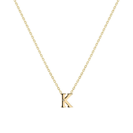 Náhrdelník s diamantem Flat Line K