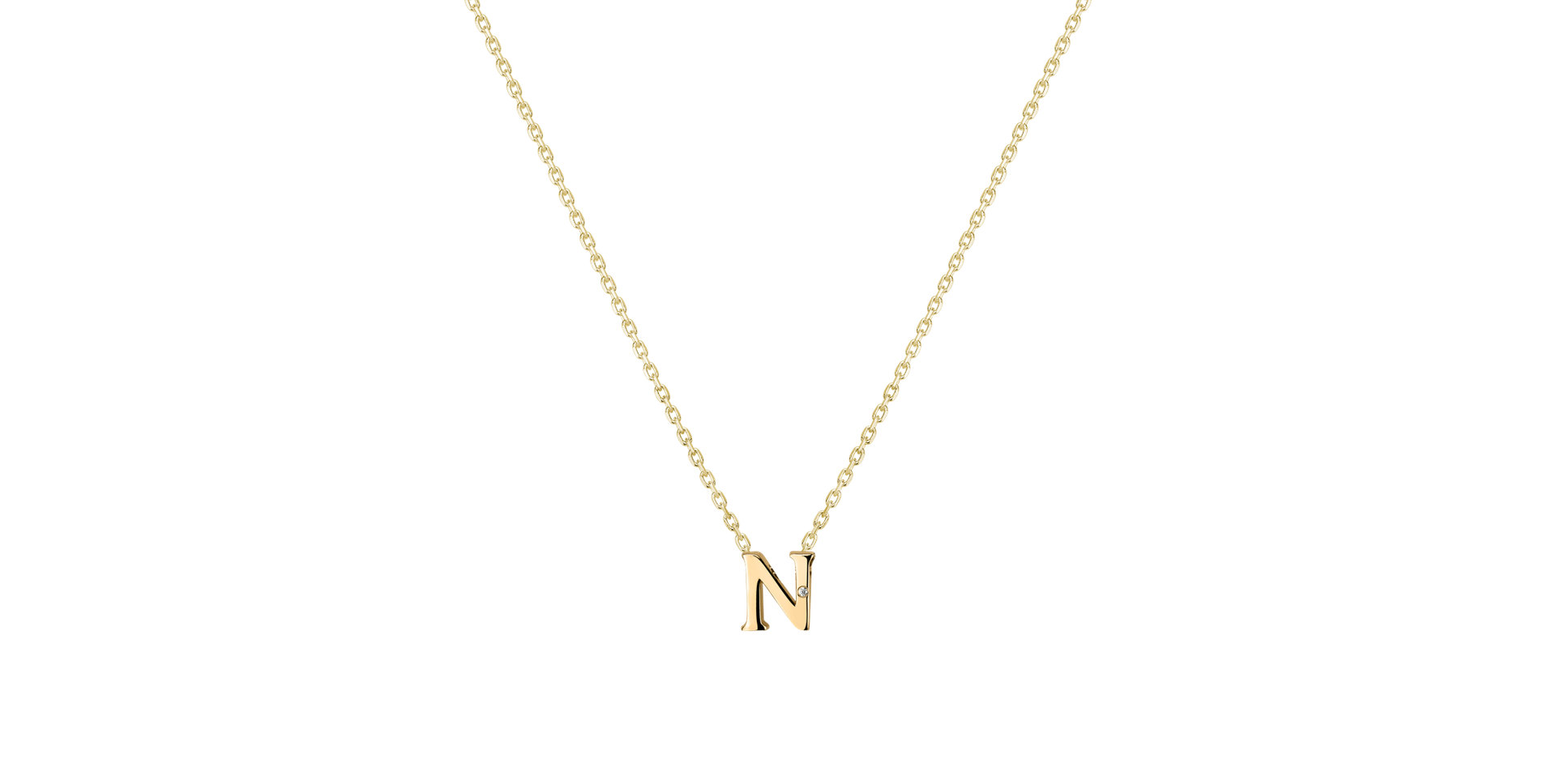 Náhrdelník s diamantem Flat Line N