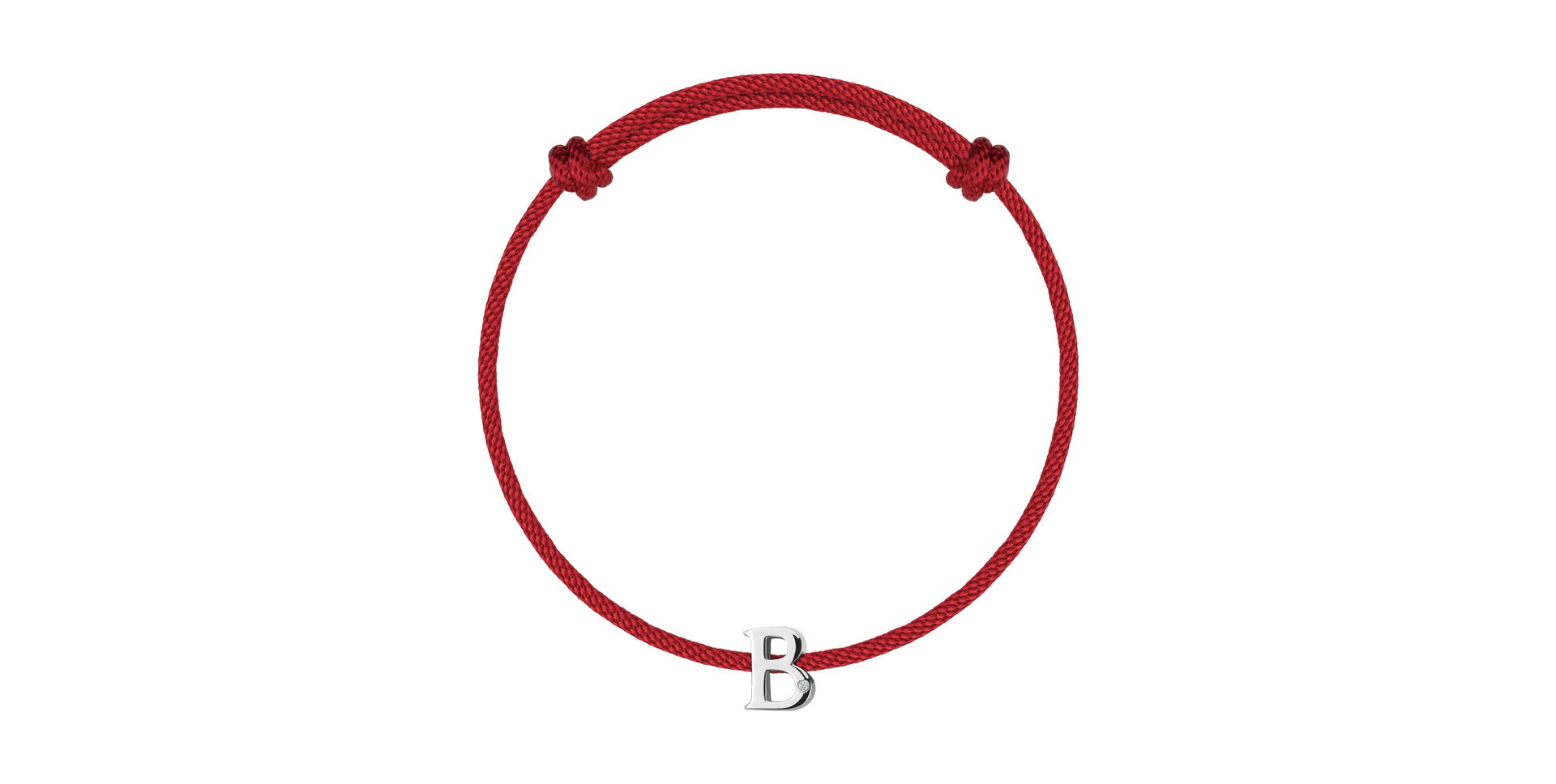 Diamantový náramek se šňůrkou Flat Line B