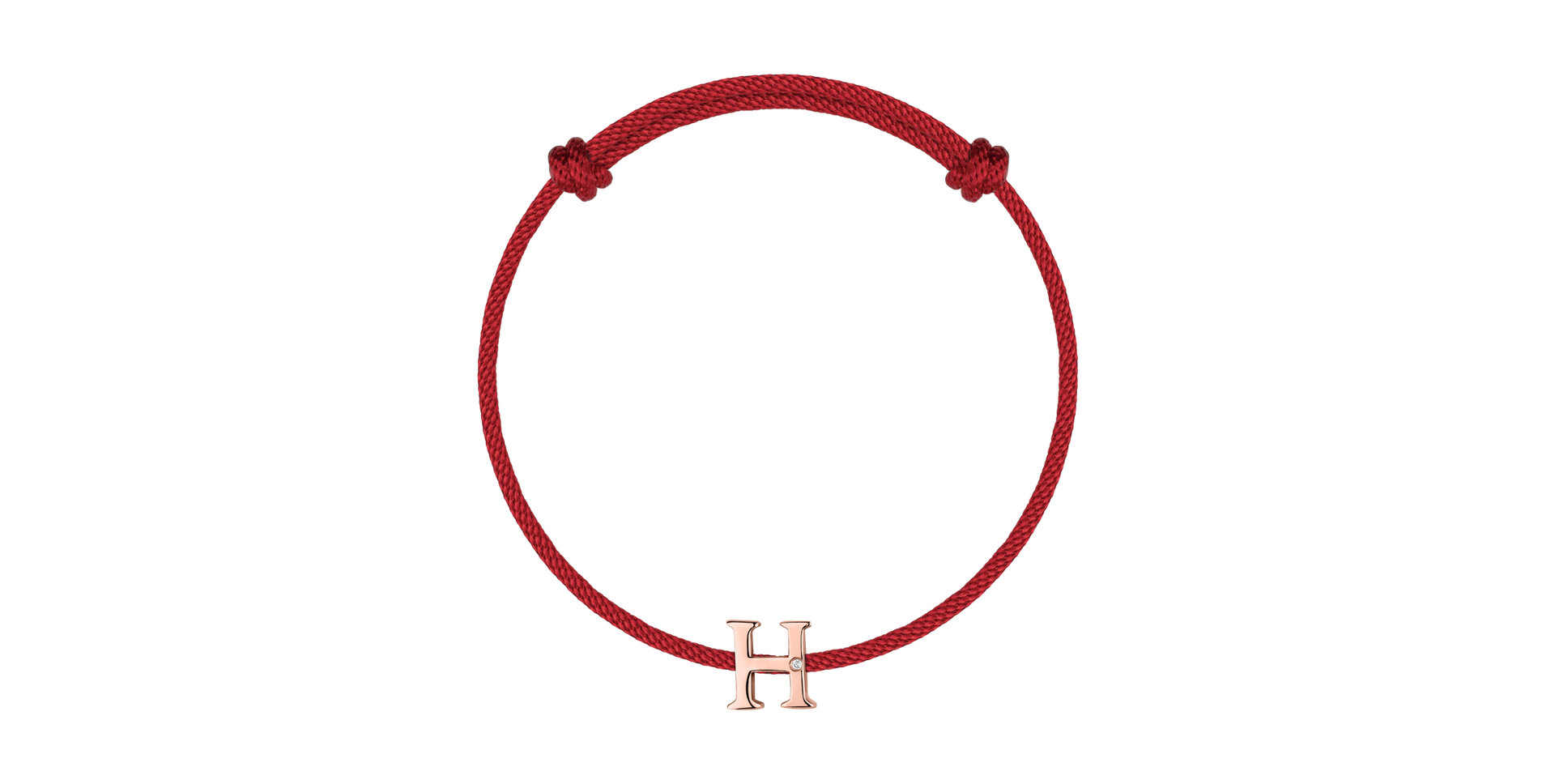 Diamantový náramek se šňůrkou Flat Line H