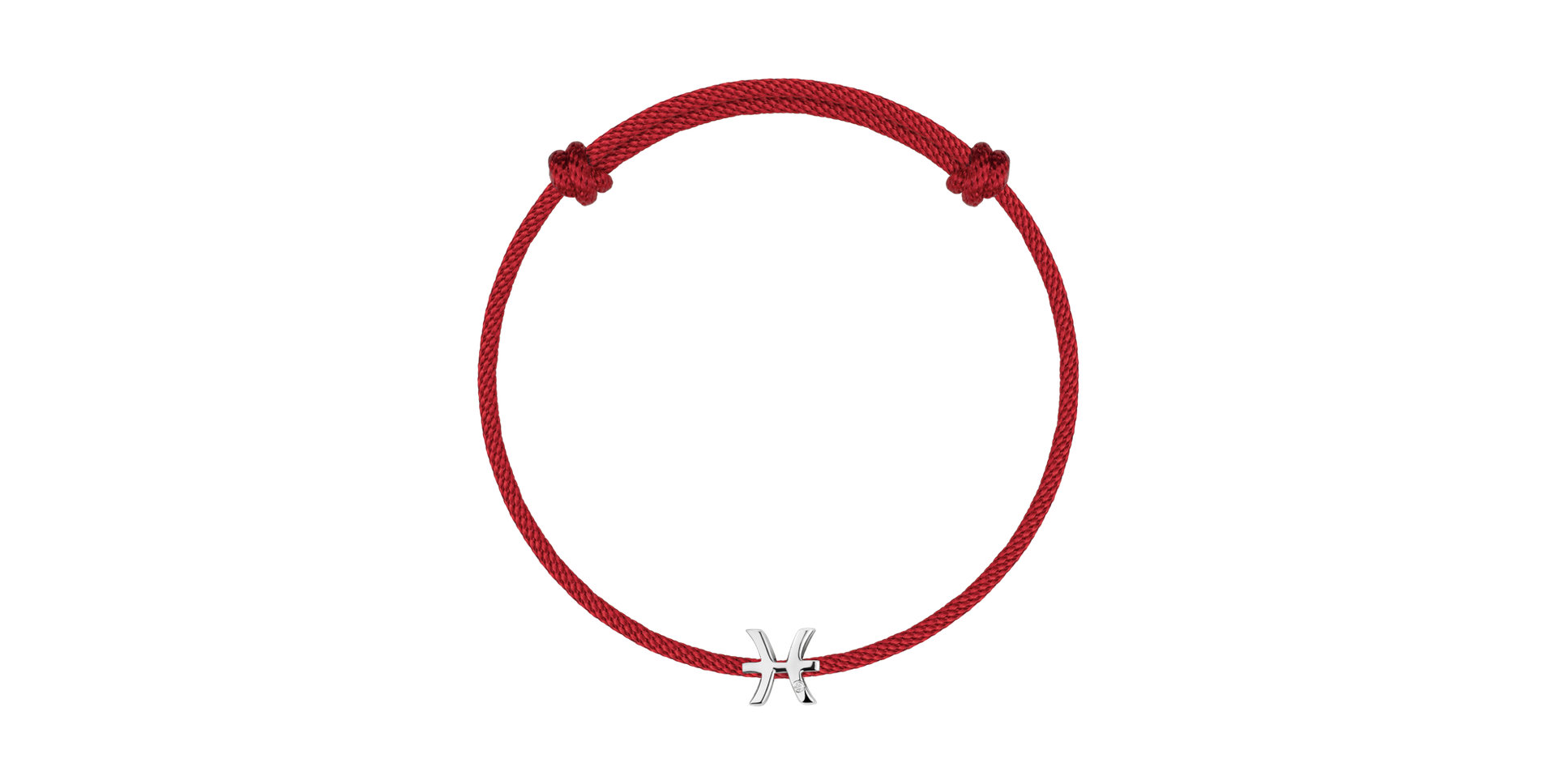 Diamantový náramek se šňůrkou Pisces