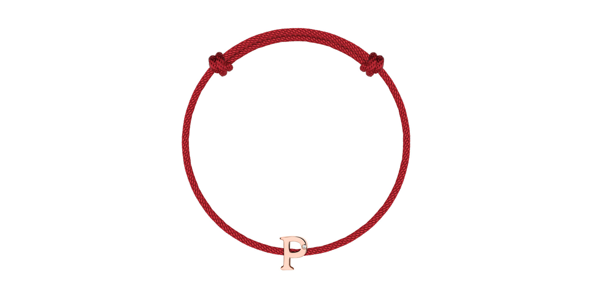 Diamantový náramek se šňůrkou Flat Line P