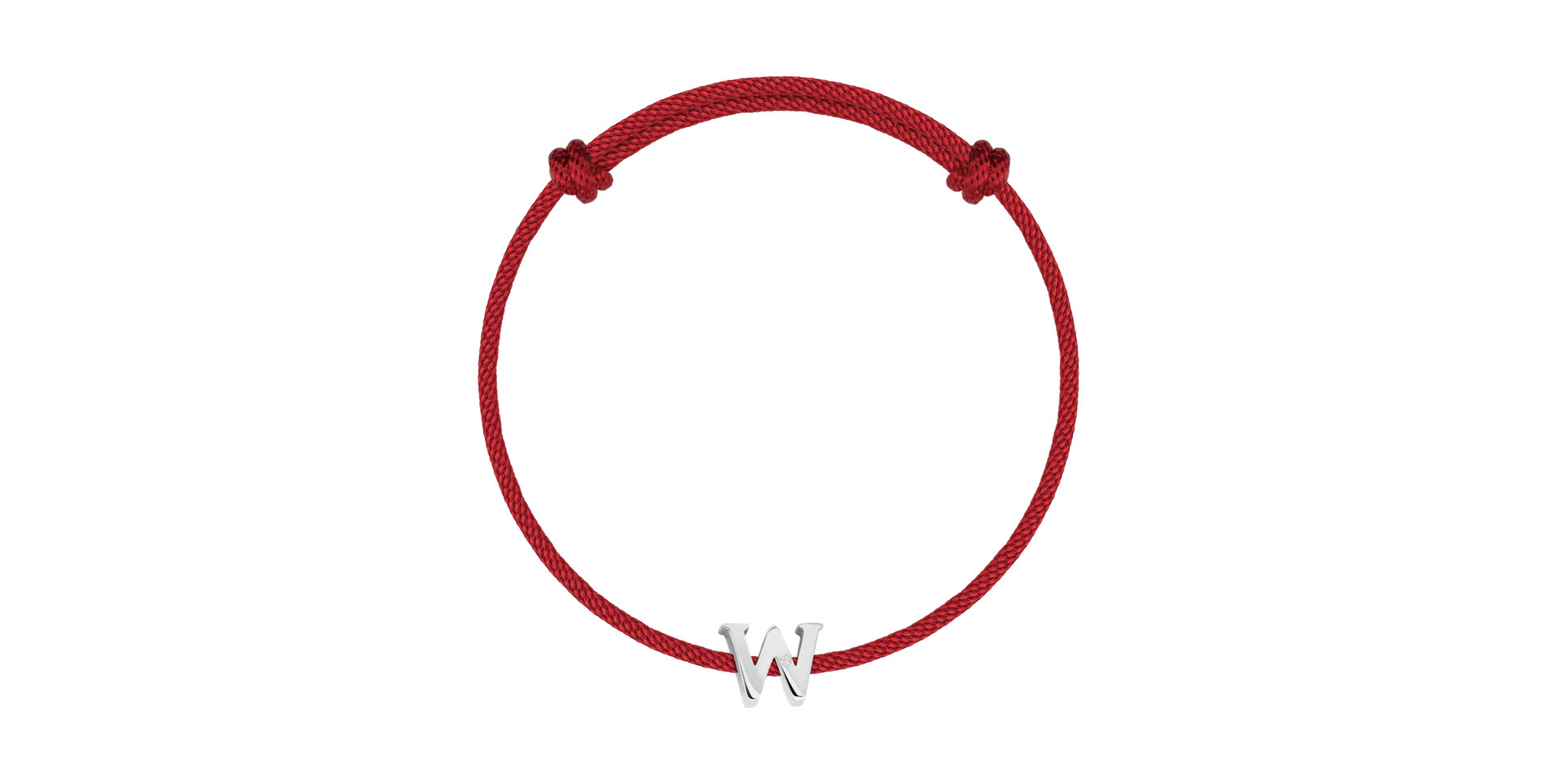 Náramek s diamantem a šňůrkou Flat Line W