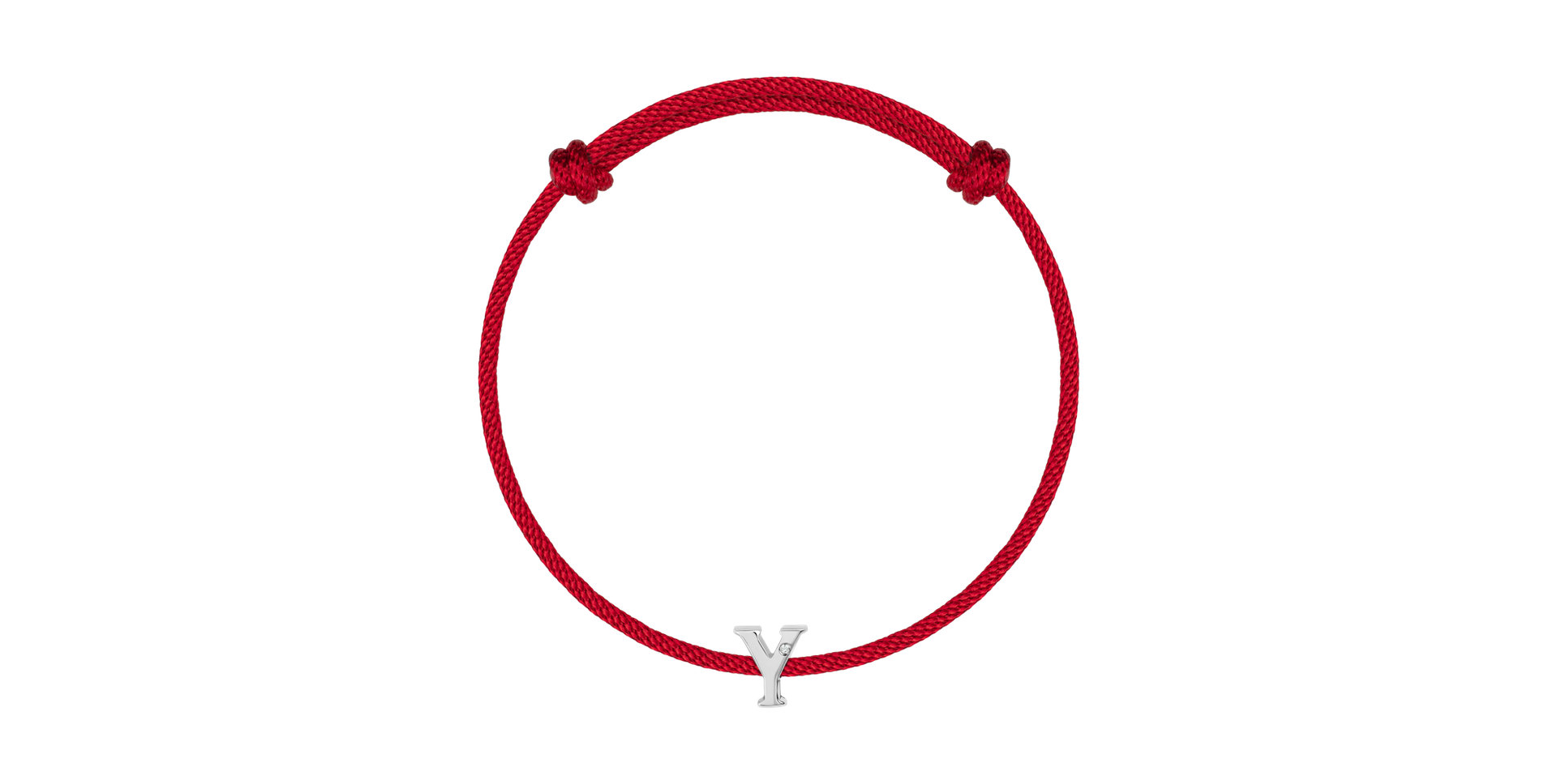 Náramek s diamantem a šňůrkou Flat Line Y