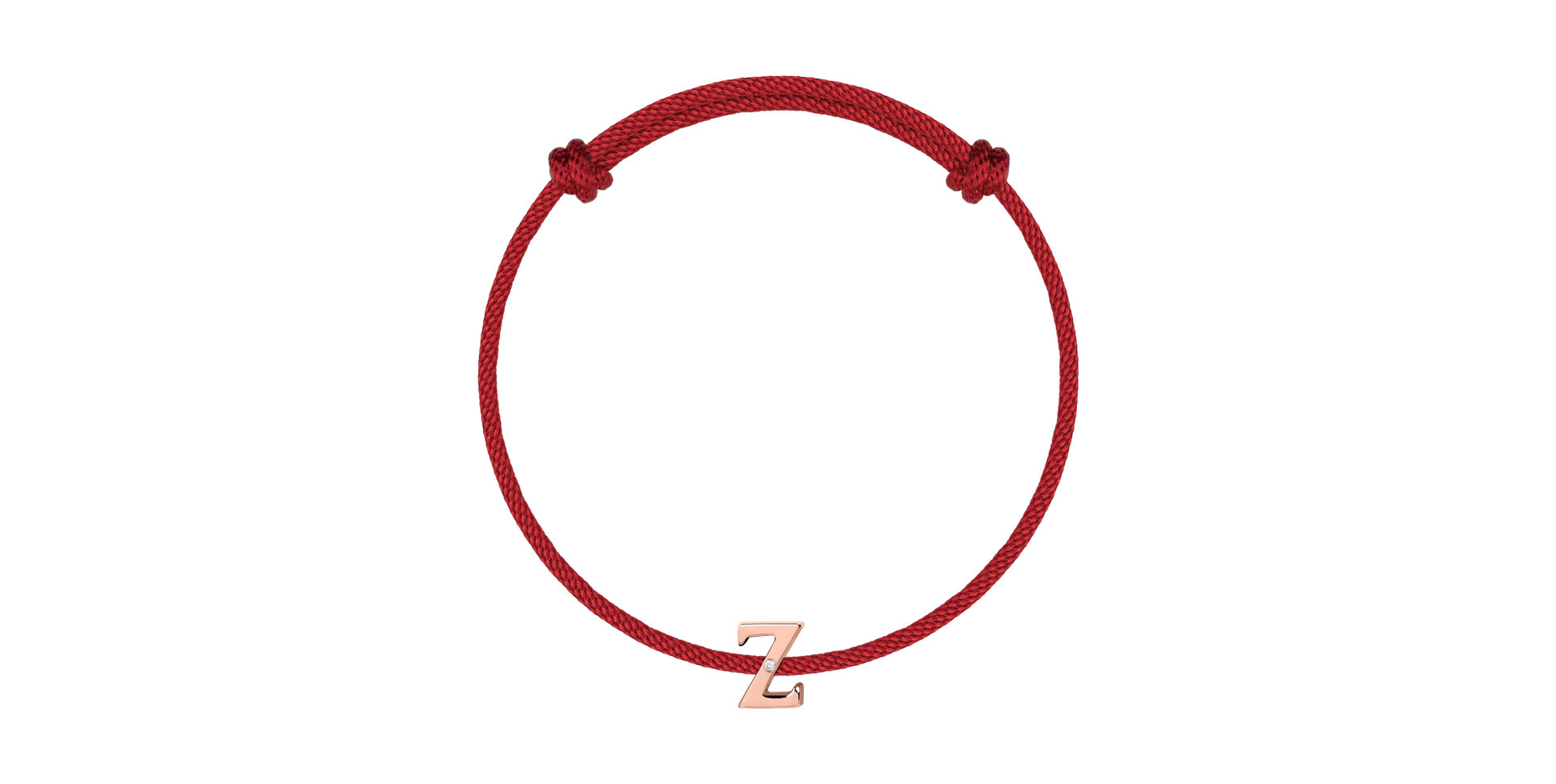 Diamantový náramek se šňůrkou Flat Line Z