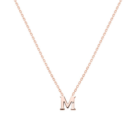 Náhrdelník s diamantem Flat Line M