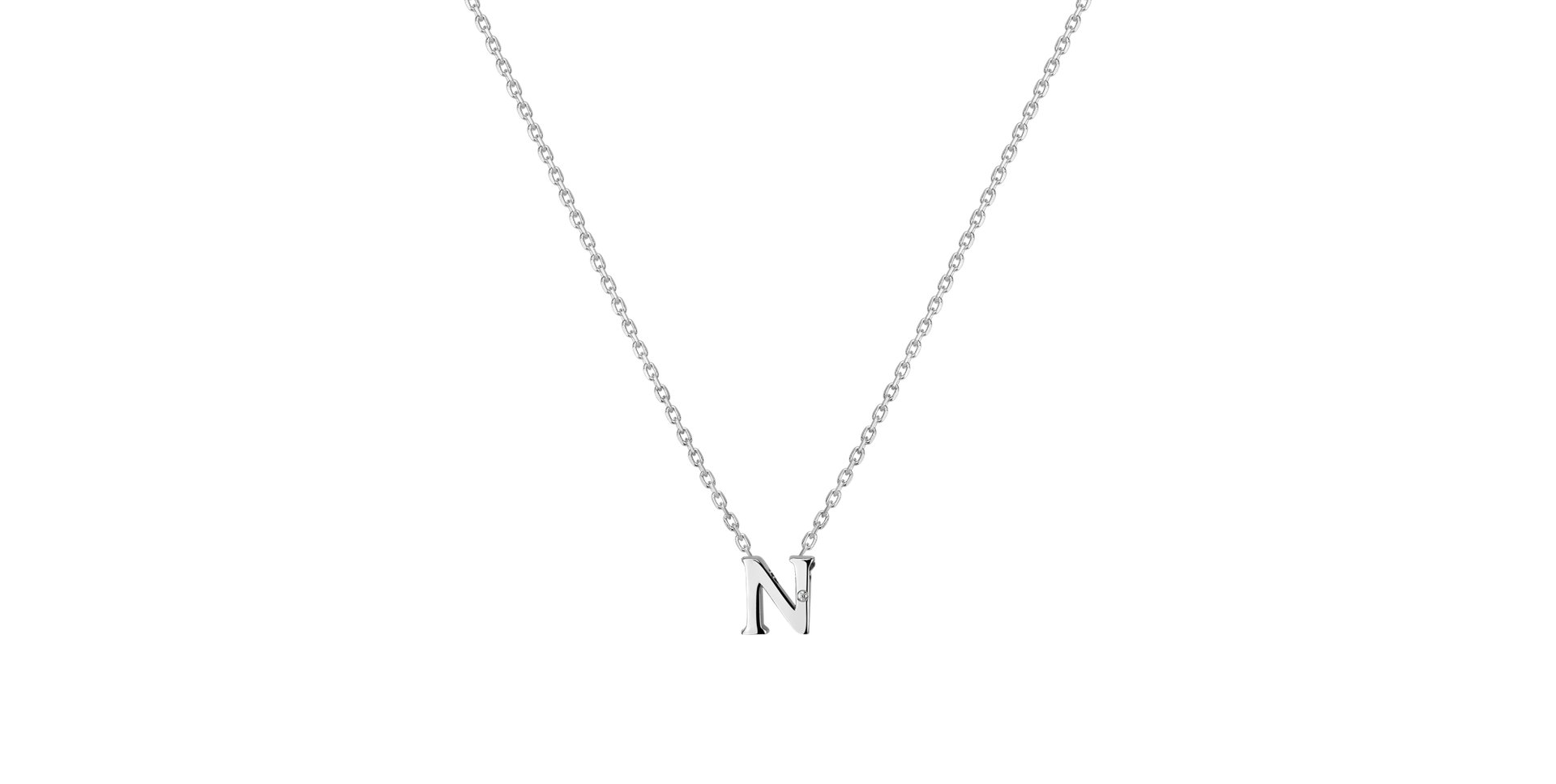 Náhrdelník s diamantem Flat Line N