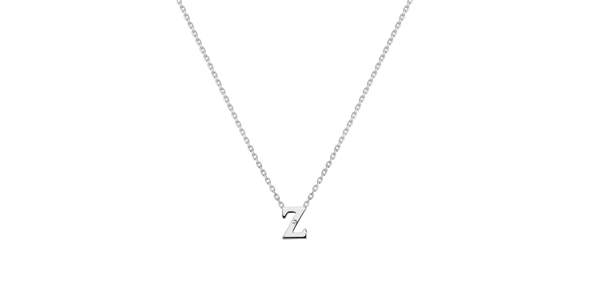 Náhrdelník s diamantem Flat Line Z
