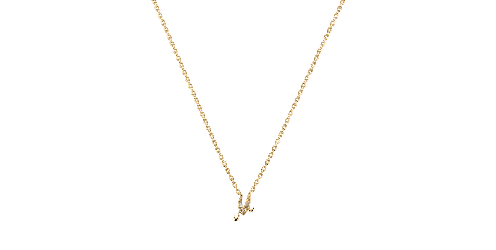 Náhrdelník s diamanty Curly Diamonds M
