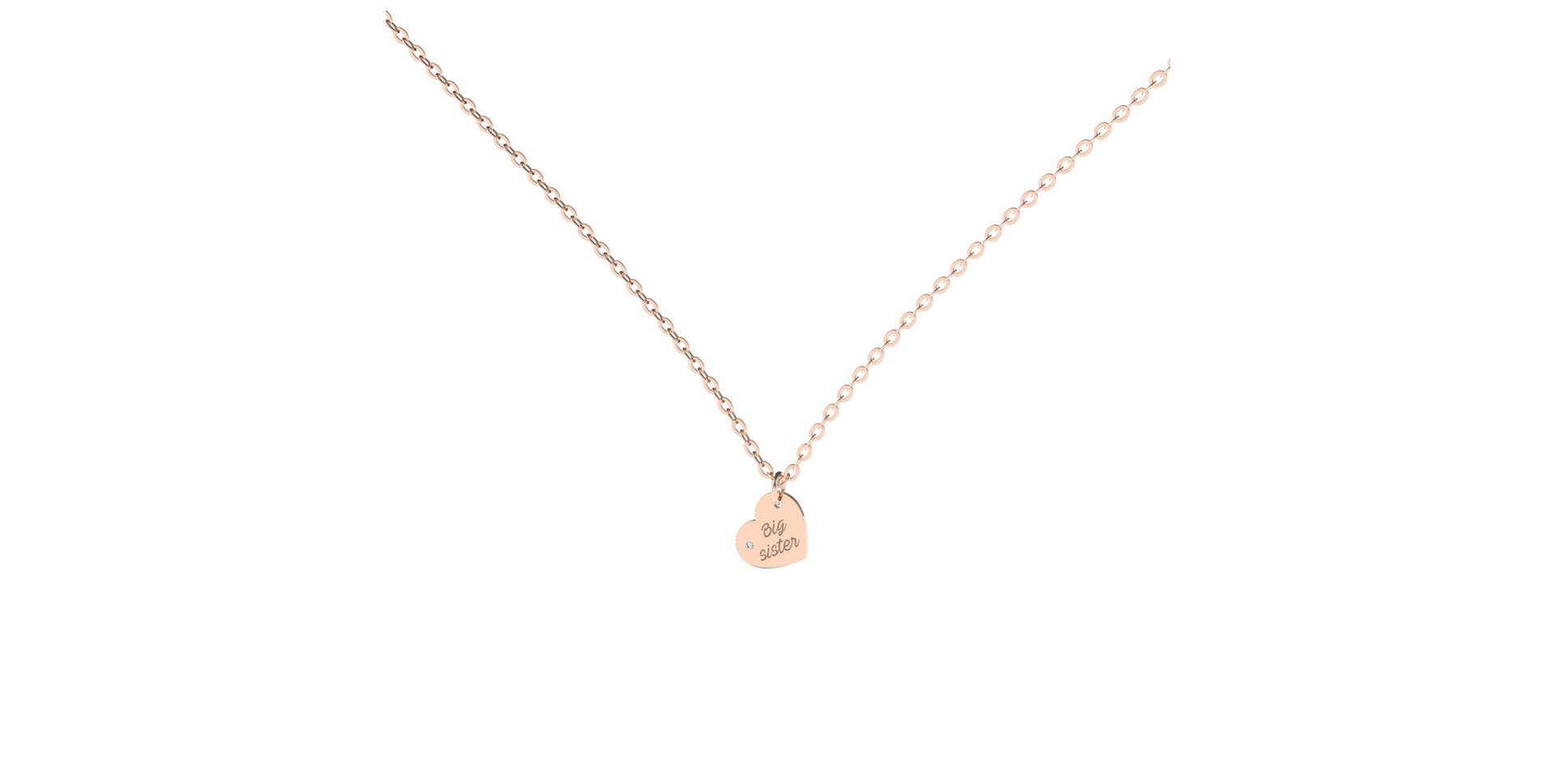 Náhrdelník s diamantem Big Sister