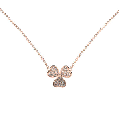 Náhrdelník s diamanty Trefoil