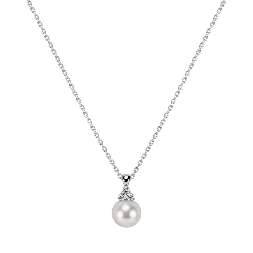 Náhrdelník se sladkovodní bílou perlou Wonderful Lake