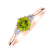 Prsten s diamanty a peridotem Midnight Serenity2