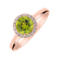 Prsten s diamanty a peridotem Bonbon2