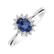 Prsten s diamanty a safírem Princess2
