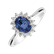 Prsten s diamanty a safírem Princess2