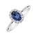 Prsten s diamanty a safírem Princess2