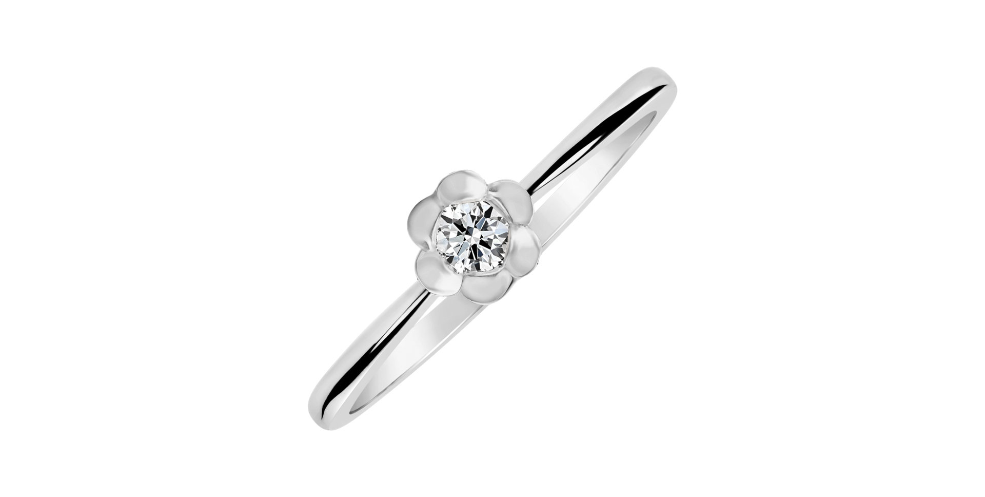 Prsten s diamantem Blooming Love