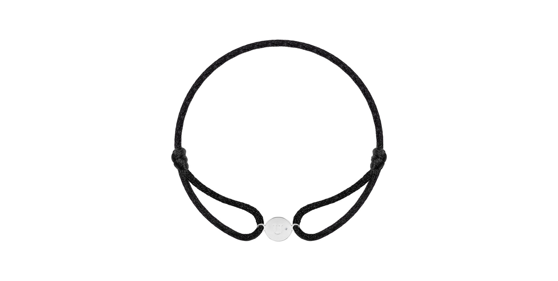 Náramek s diamantem Circle Letter U