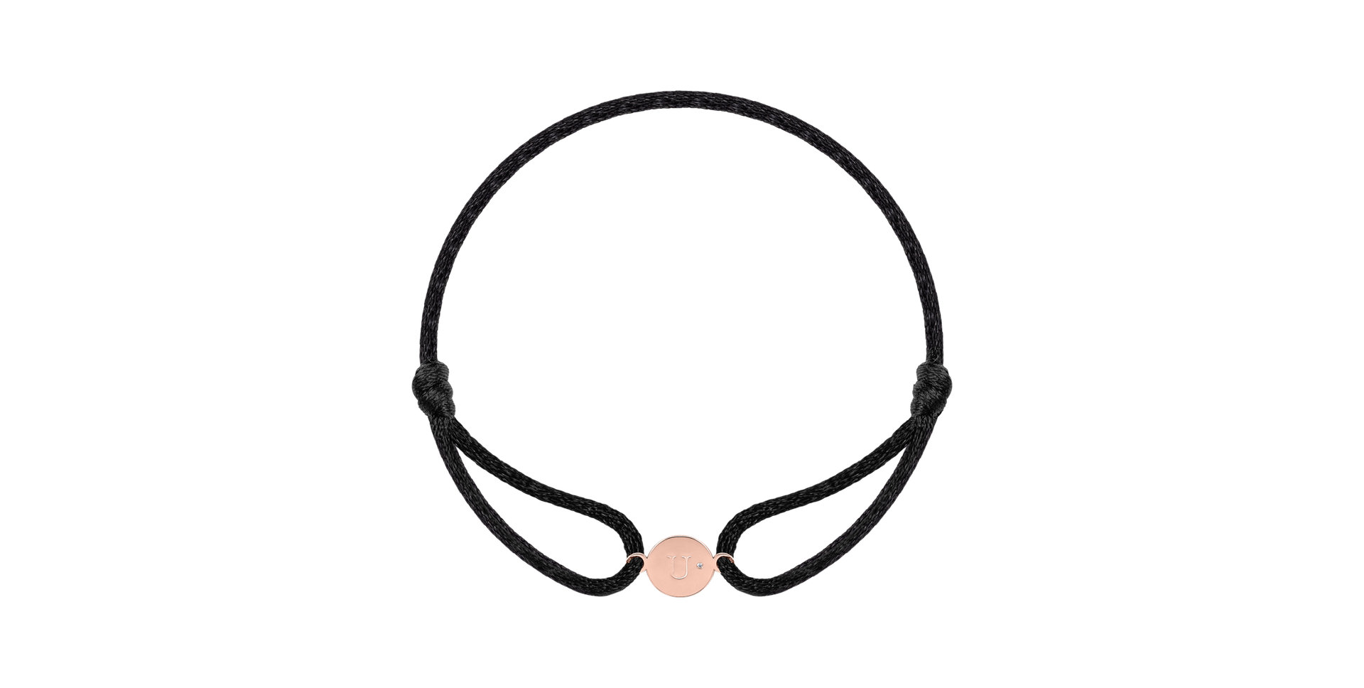 Náramek s diamantem Circle Letter U
