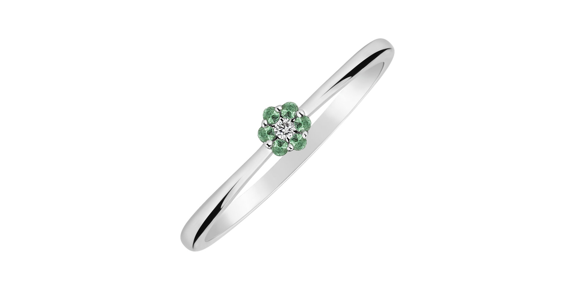 Prsten s diamantem a safiry Shiny Constellation