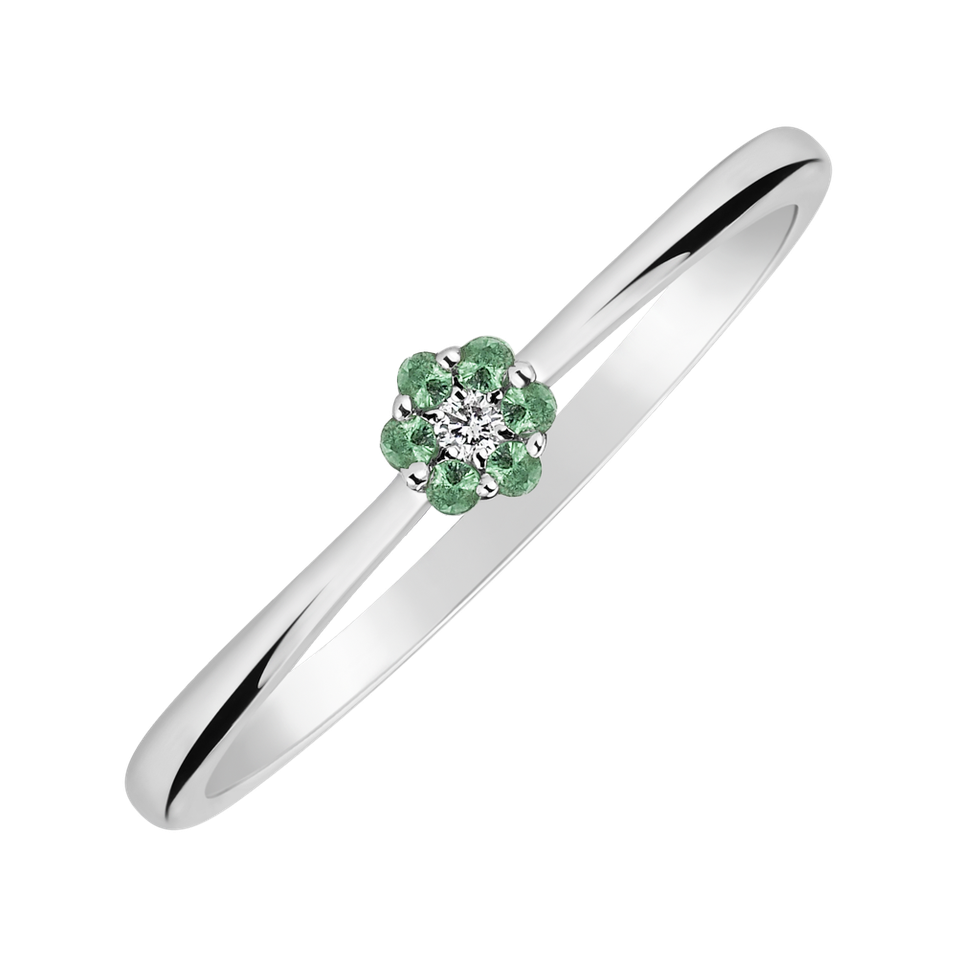 Prsten s diamantem a safiry Shiny Constellation