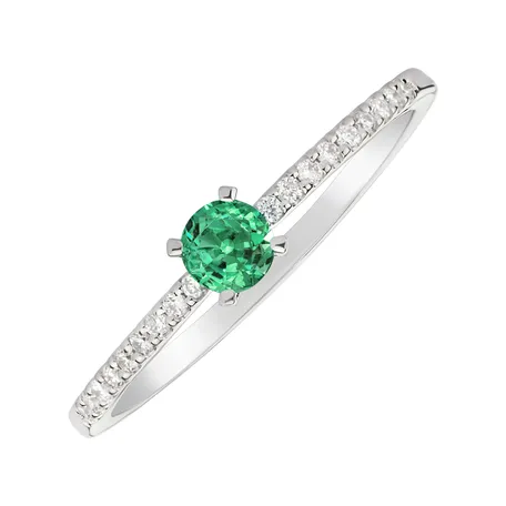 Prsten s diamanty a smaragdem Gem Simplicity