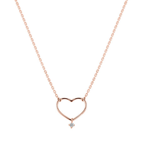 Náhrdelník s diamantem Eternal Heart