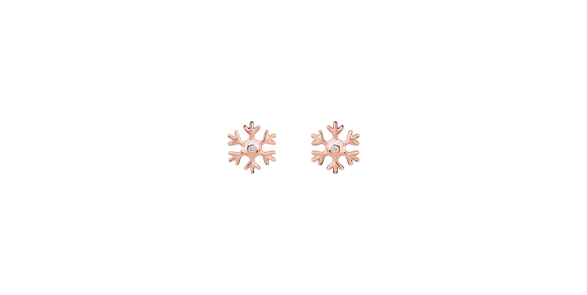 Náušnice s diamantem Snowfall Sparkle