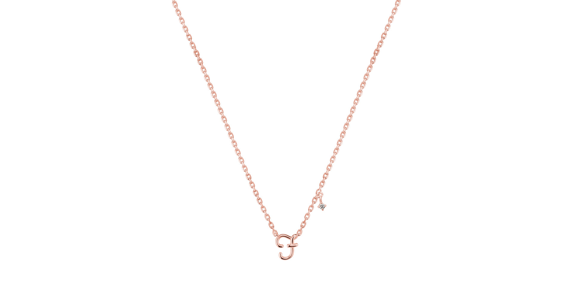 Náhrdelník s diamantem Elegance Letter