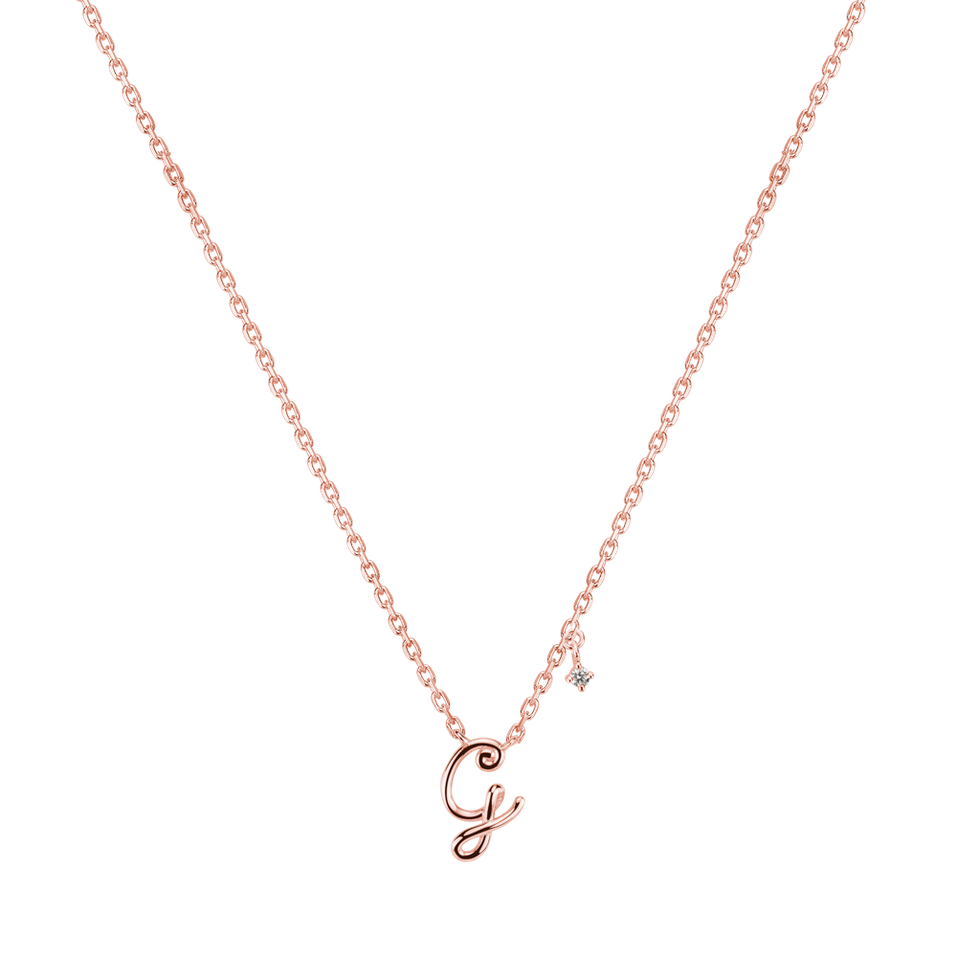 Náhrdelník s diamantem Elegance Letter