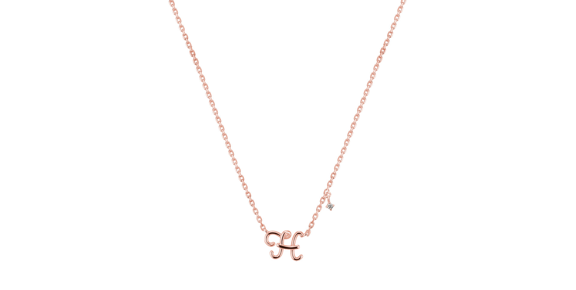 Náhrdelník s diamantem Elegance Letter