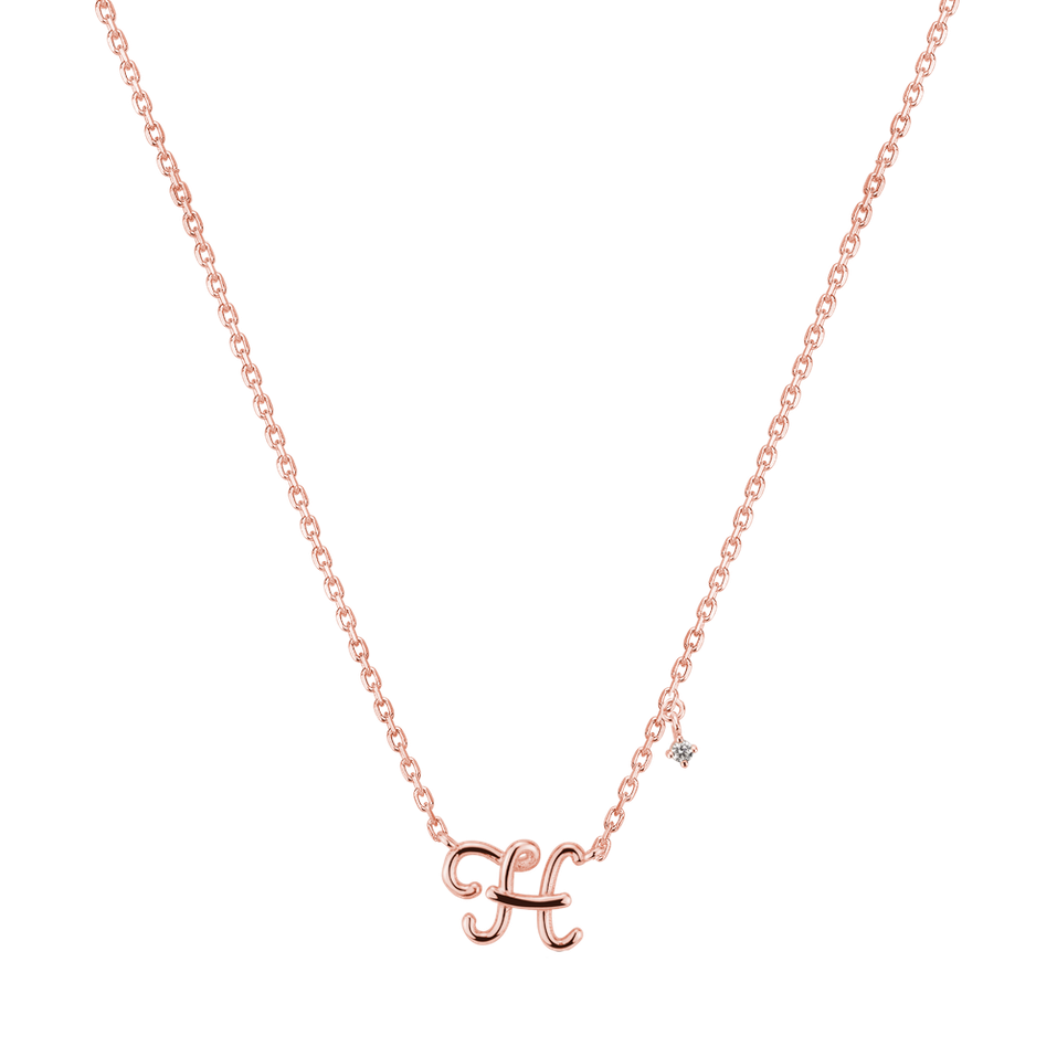 Náhrdelník s diamantem Elegance Letter
