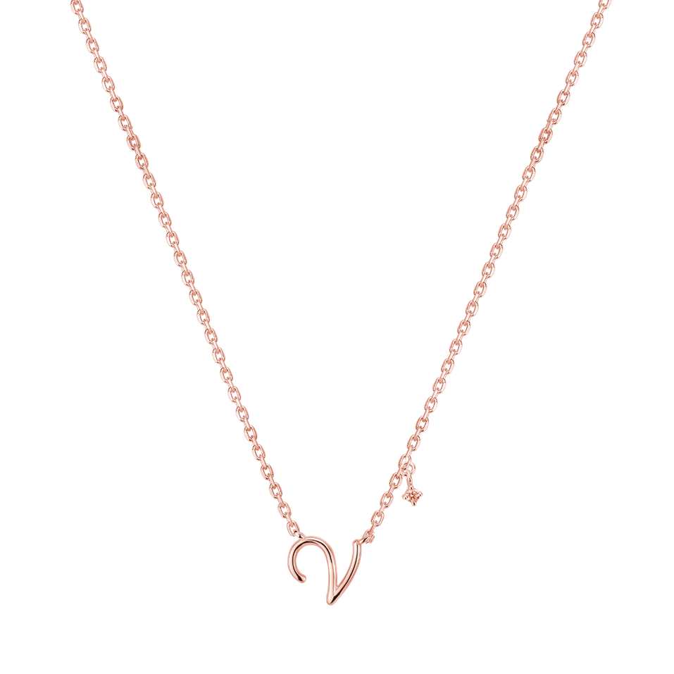 Náhrdelník s diamantem Elegance Letter