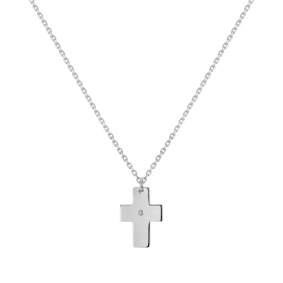 Náhrdelník s diamantem Cross of Confession