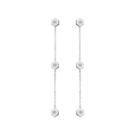 Náušnice s diamanty HexaTriplet