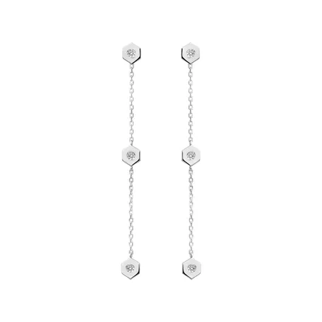 Náušnice s diamanty HexaTriplet