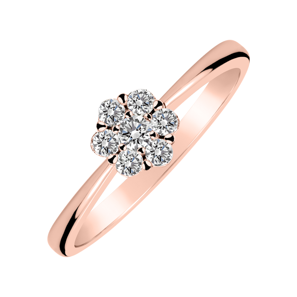 Prsten s diamanty Shiny Flower