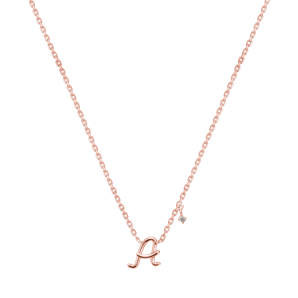 Náhrdelník s diamantem Elegance Letter