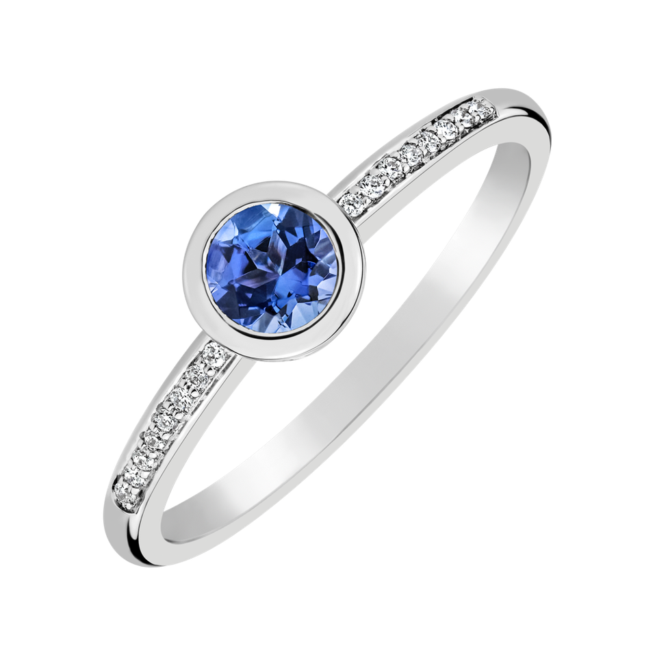 Prsten s diamanty a tanzanitem Regal Sparkle