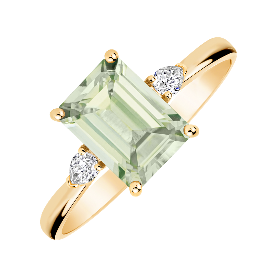 Prsten s diamanty a ametystem Royal Anne