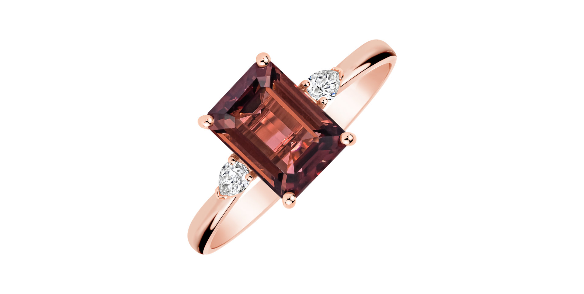 Prsten s diamanty a turmalínem Royal Anne